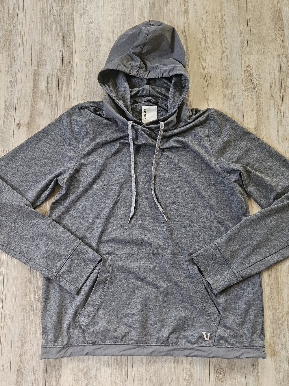 Vuori Men's Gray Sunday Element Pullover Hoodie Small Performance Active